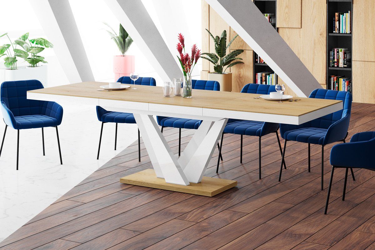 designimpex Esstisch Design HEV111 Tisch ausziehbar 160 bis 256 cm